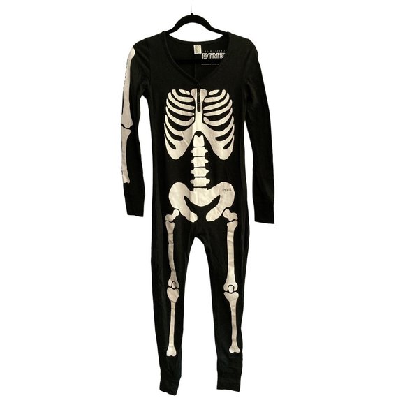 PINK skeleton onesie size small HTF